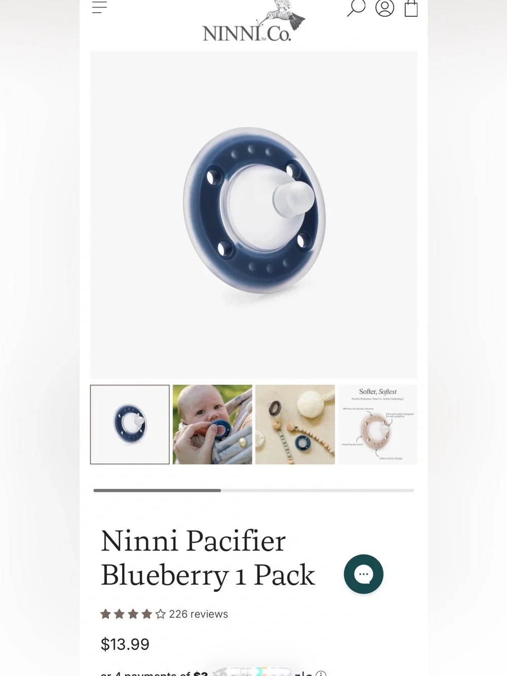 Ninni Pacifiers(2) and Ninni pacifier case
